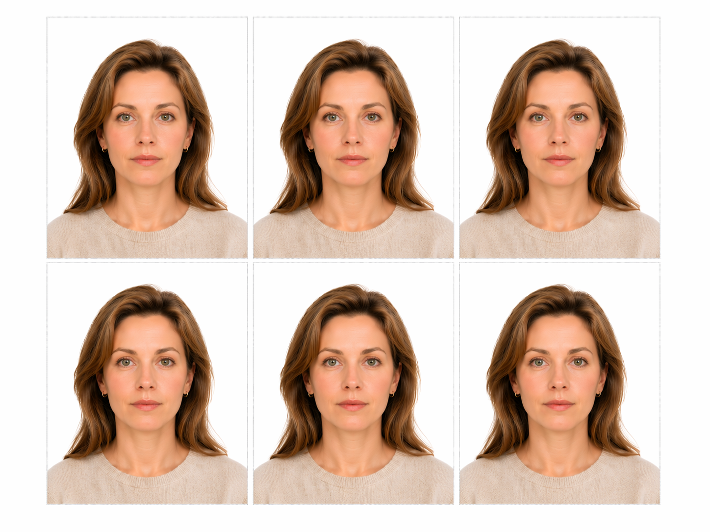Готовый лист 10×15 см с 6 фото 35×45 мм для печати в фотосалоне